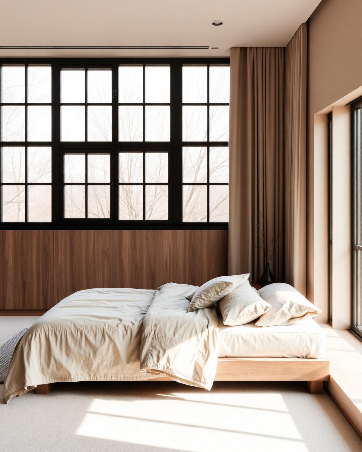 Serene bedroom with natural light