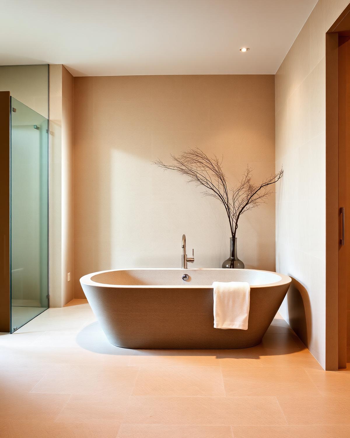 Stone freestanding bathtub